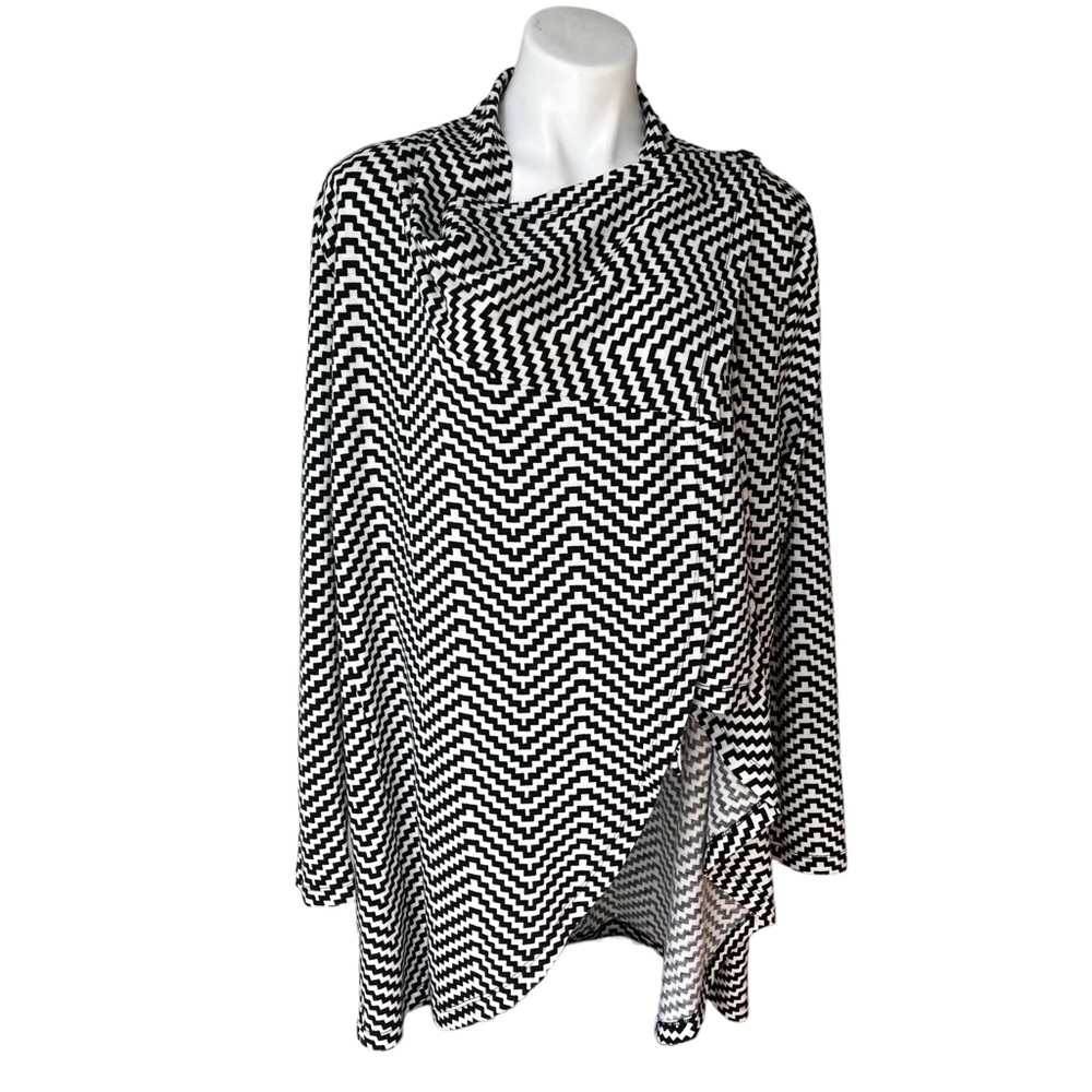 The Limited Chevron Convertible Cardigan Wrap Sweater, Sz XL - Picture 7 of 14